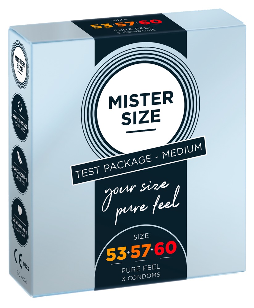 Mister Size Test Pakket - Condooms in meerdere maten Medium (53-57-60)