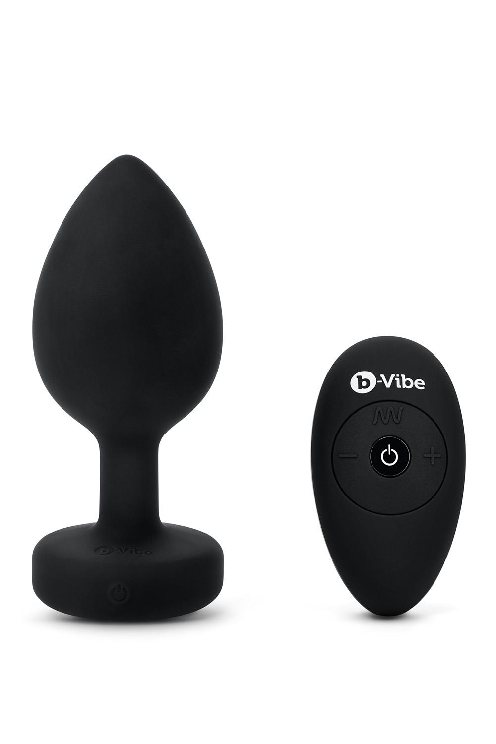 Image of B-Vibe 2XL Vibrerende Buttplug met diamant - Zwart