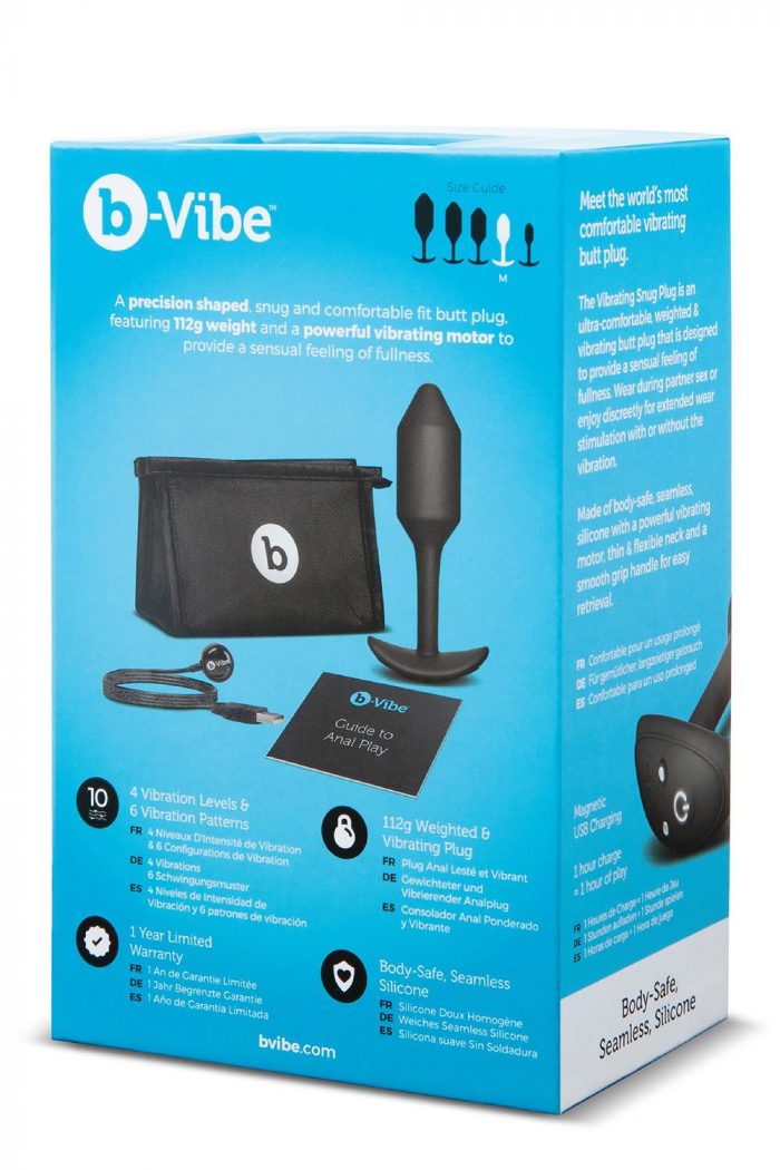 B-Vibe Vibrerende Snug Plug 2 (medium)- zwart