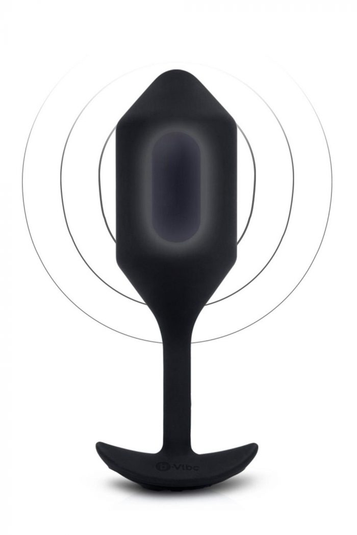 Grote vibrerende buttplug B-Vibe Vibrerende Snug Plug 4 (XL) - zwart