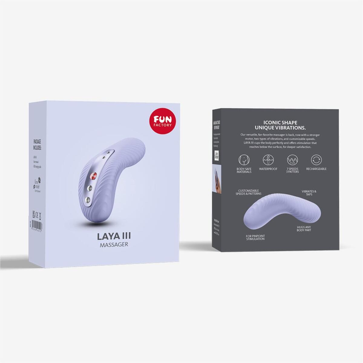 Fun Factory- Laya III Soft Violet - Oplegvibrator - vibrator voor vrouwen - Met ribbels & oplaadbaar