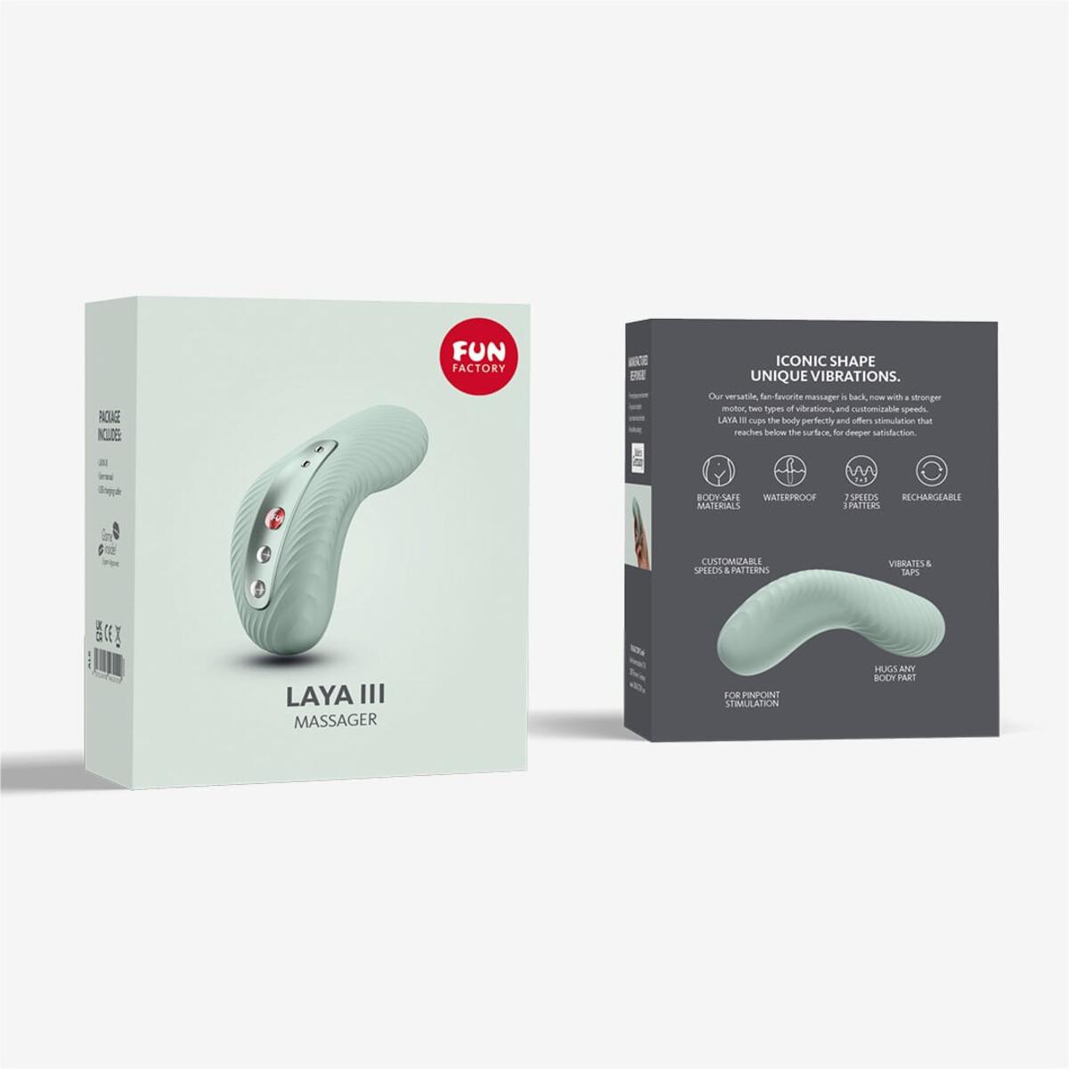 Fun Factory- Laya III Sage Green - Oplegvibrator - vibrator voor vrouwen - Met ribbels & oplaadbaar