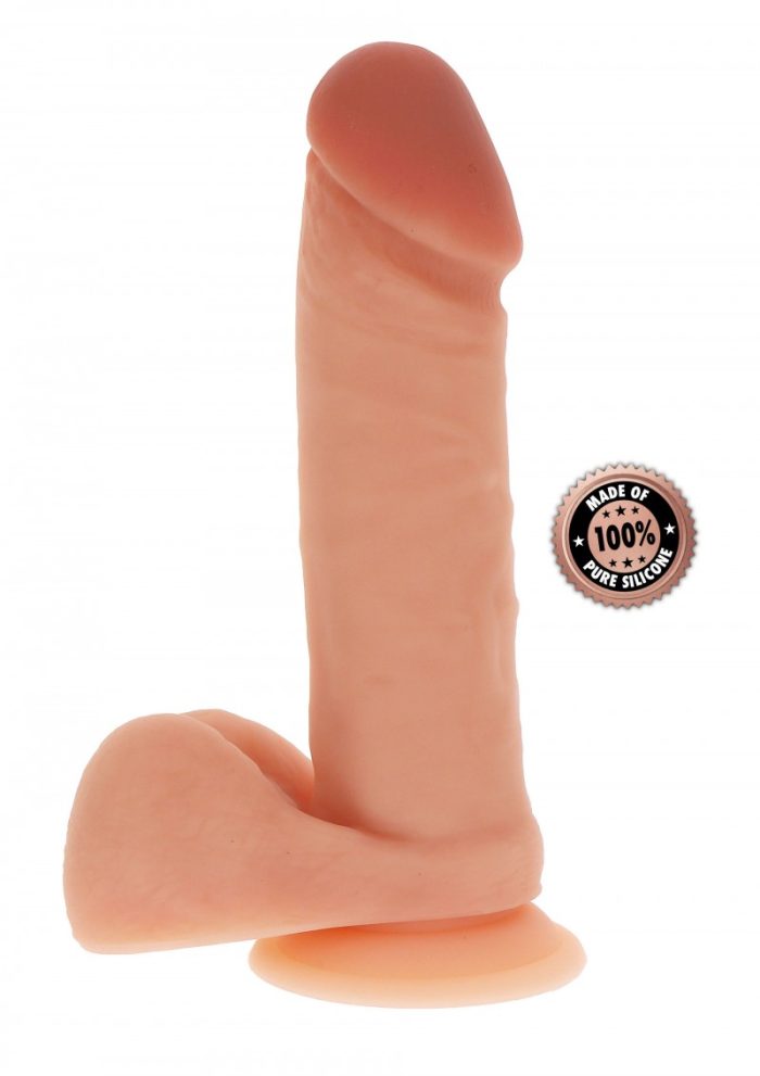 Siliconen dildo met ballen - 20 x Ø4,0 cm