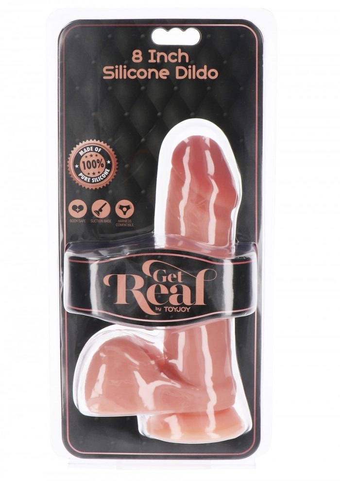 Siliconen dildo met ballen - 20 x Ø4,0 cm